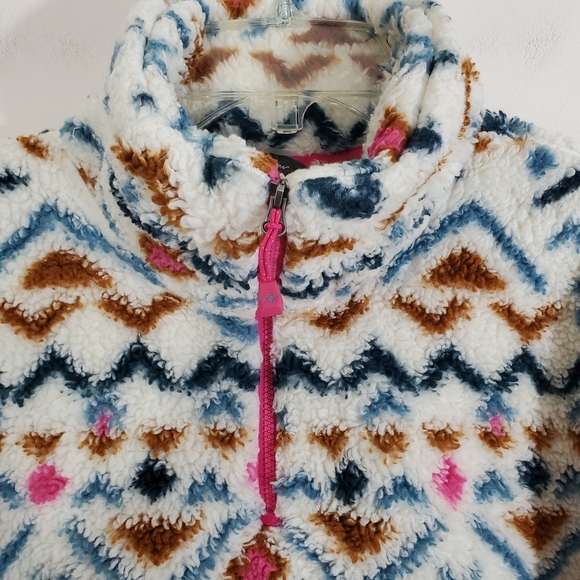 Eddie Bauer Plush 1/4 Zip Sherpa Aztec Southwestern Fleece Pullover Boho Medium - Picture 3 of 10
